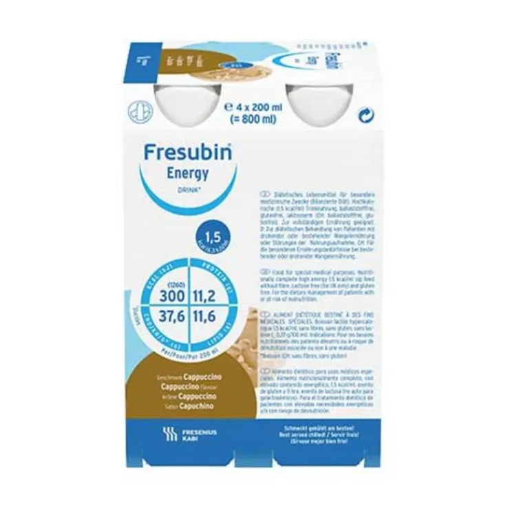 Fresubin Energy Drink Cappuccino Trinkflasche, 6X4X200 ml