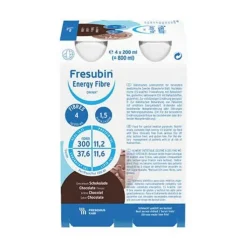 Fresubin Energy Fibre Drink Schokolade Trinkflasche, 6X4X200 ml