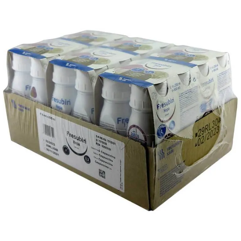 Outlet Hepa Drink Cappuccino Trinkflasche, 6X4X200 ml Trinknahrung