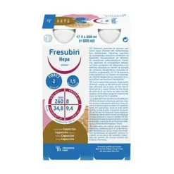 Sale Hepa Drink Cappuccino Trinkflasche, 4X200 ml Trinknahrung