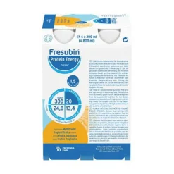 Hot Protein Energy Drink Multifrucht Tr.Fl., 4X200 ml Trinknahrung