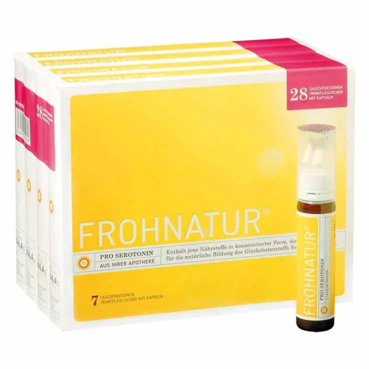 Frohnatur Pro Serotonin Trinkfläschchen mit Kapseln, 28 St