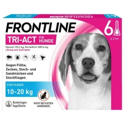 New Frontline TRI-ACT® gegen Zecke, Floh und fliegende Insekten bei Hunden (10-20kg), 6 St