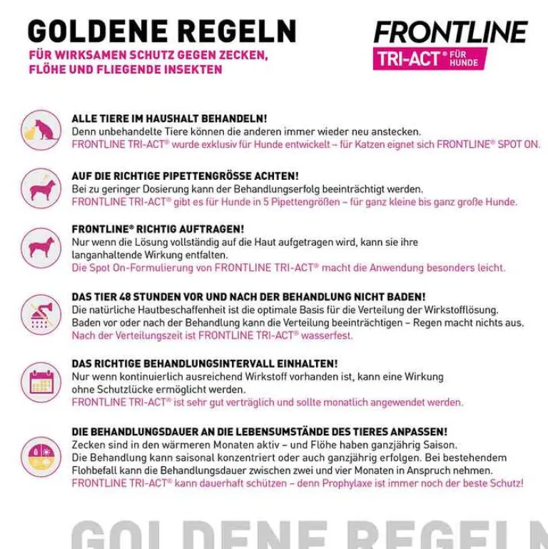 New Frontline TRI-ACT® gegen Zecke, Floh und fliegende Insekten bei Hunden (10-20kg), 6 St