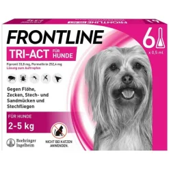 Outlet TRI-ACT® gegen Zecke, Floh und fliegende Insekten bei Hunden (2-5kg), 6 St Flöhe, Zecken & Co.