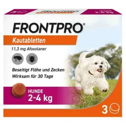 Hot 11 mg Kautabletten für Hunde 2 - 4 kg, 3 St Flöhe, Zecken & Co.
