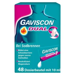 ® Dual Suspension mit Zweifachwirkung gegen Sodbrennen, 48X10 ml Sodbrennen Medikamente