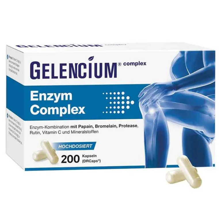 Clearance Gelencium Enzym Complex hochdosiert mit Bromelain Kapseln , 200 St