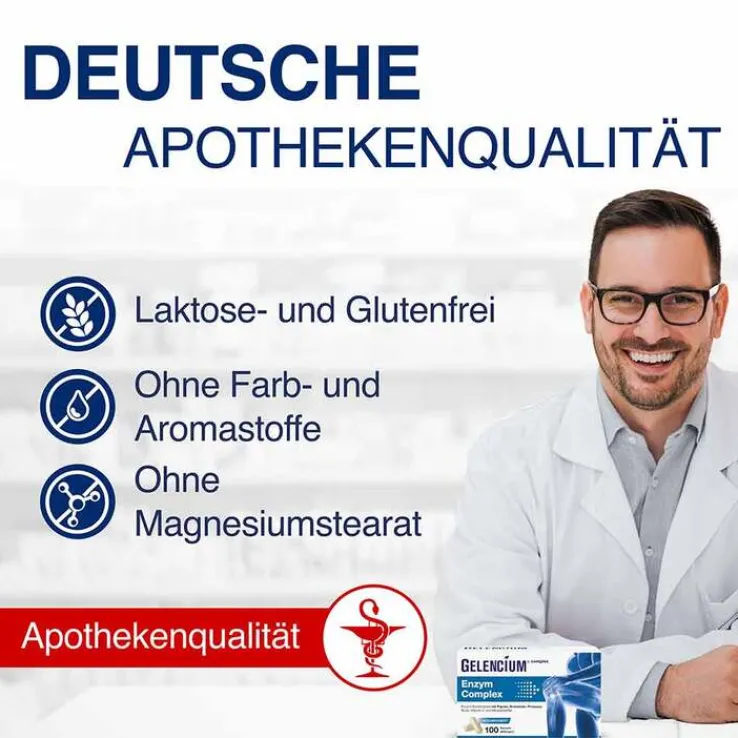 Gelencium Enzym Complex hochdosiert mit Bromelain Kapseln , 100 St