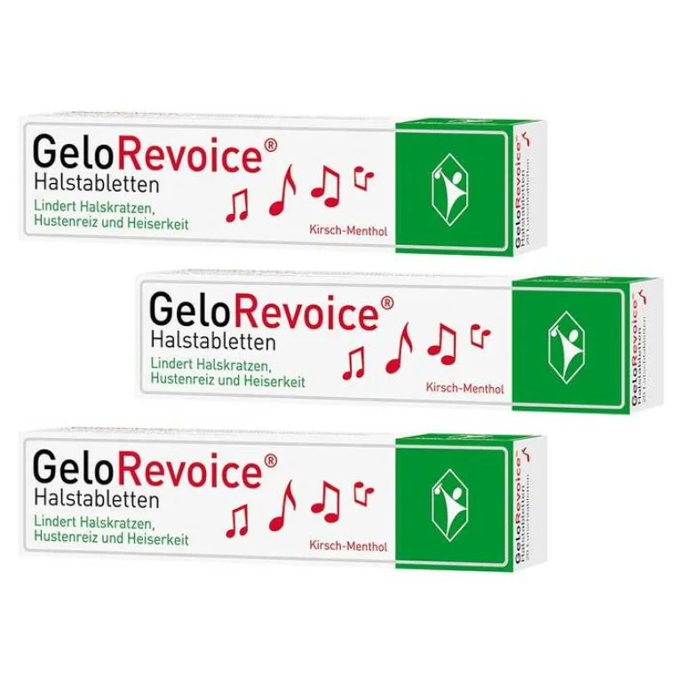 Hot Gelorevoice Halstabletten Kirsch-Menthol bei Heiserkeit & Stimmverlust, 3x20 St