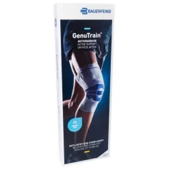 New Bauerfeind Genutrain Kniebandage Größe 5 titan, 1 St
