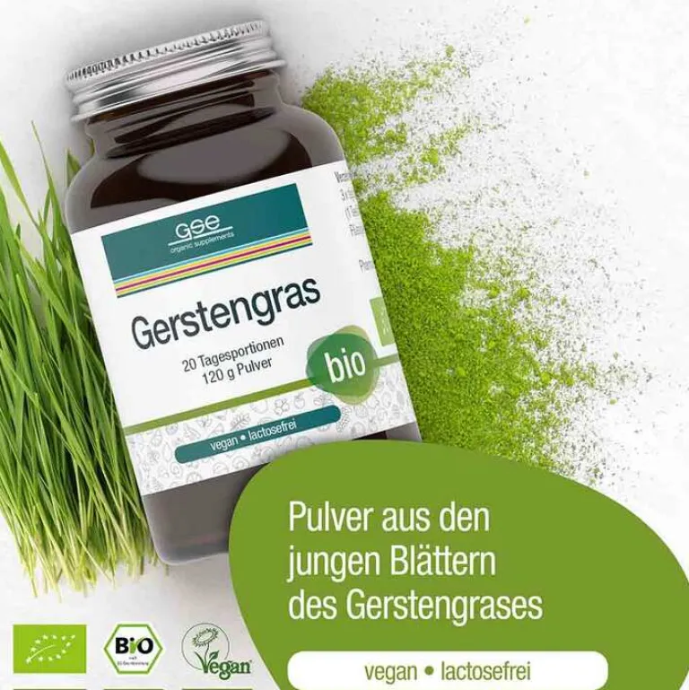 Outlet GSE Gerstengras Bio Pulver, 120 g