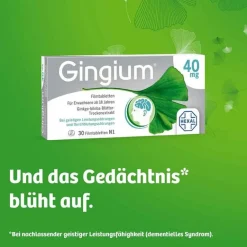 Online Gingium 40 mg Filmtabletten, 30 St