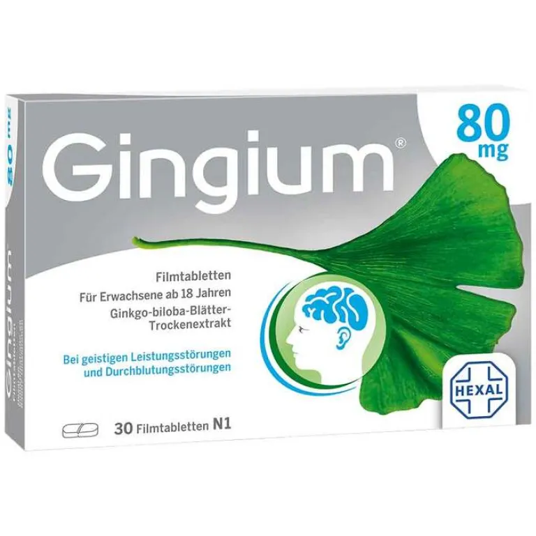 New 80 mg Filmtabletten, 30 St Ginkgo|Durchblutungs Tabletten