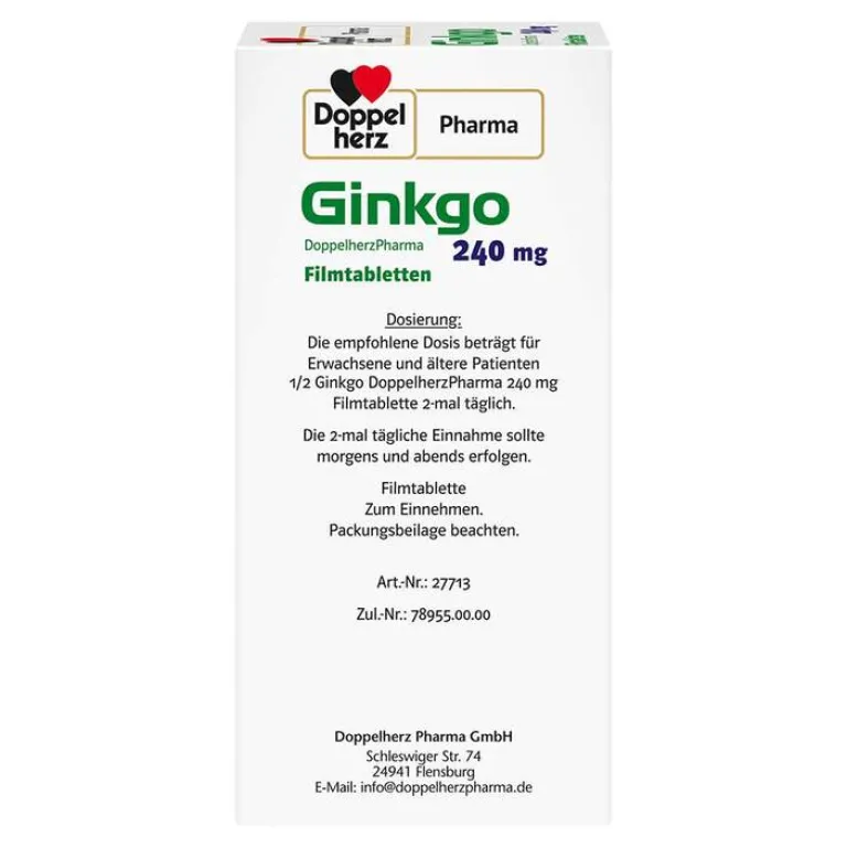 New DoppelherzPharma Ginkgo 240 mg Filmtabletten, 120 St