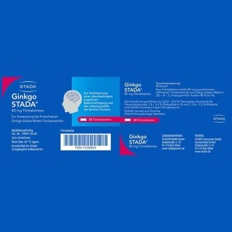 Ginkgo STADA® 80 mg Filmtabletten, 30 St
