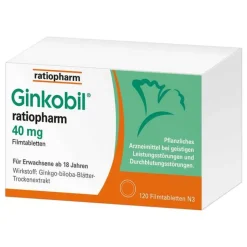 Online Ginkobil ratiopharm 40mg mit Ginkgo biloba, 120 St
