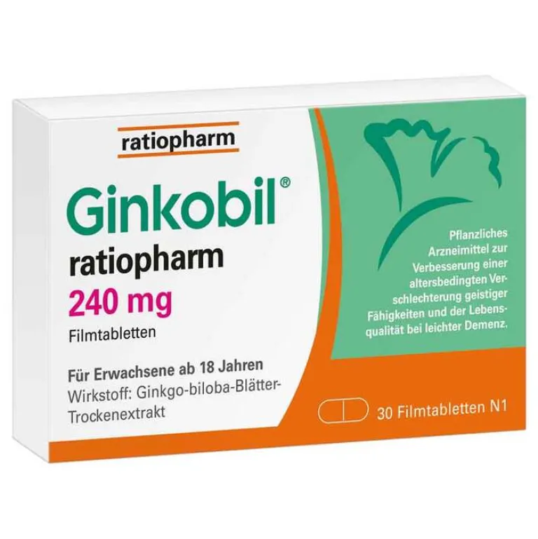 Outlet ratiopharm 240mg mit Ginkgo biloba, 30 St Ginkgo