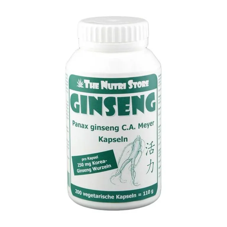 New The Nutri Store Ginseng 250 mg Kapseln, 200 St