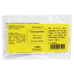 Clearance Arvitax Glasnagelfeile 2x11x135 abgerundet mit Hülle, 1 St