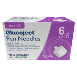 Hot Glucoject Pen-Nadeln 31 Gx6 mm 0,25 mm, 100 St