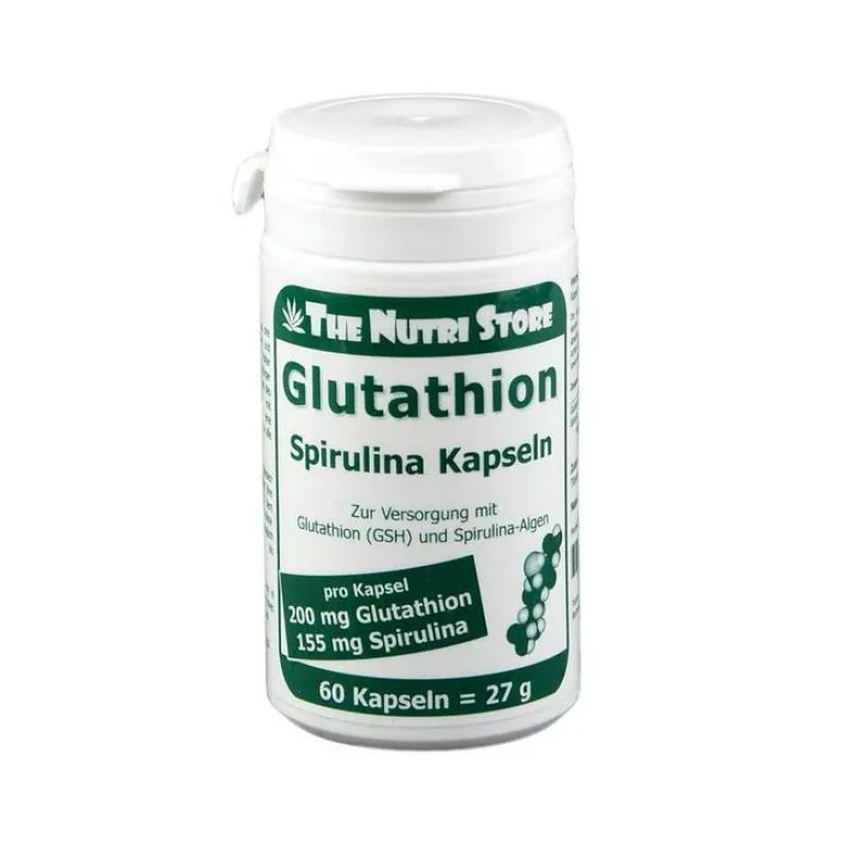 Clearance The Nutri Store Glutathion 200 mg + Spirulina Kapseln, 60 St