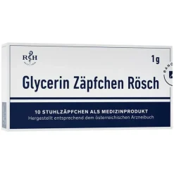 Outlet Glycerin Zäpfchen Rösch 1 g gegen Verstopfung, 10 St Abführmittel