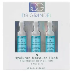 Grandel Professional Collection Hyaluron Moisture Flash, 3X3 ml Trockene Haut|Serum & Kur