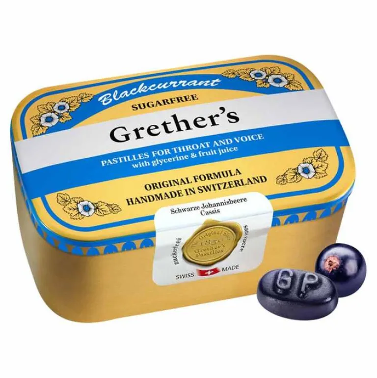 Clearance Grethers Blackcurrant zuckerfrei, 440 g Bonbons