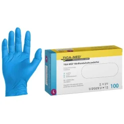 Best TIGA-MED Handschuhe Einweg Nitril puderfrei Größe L, 100 St