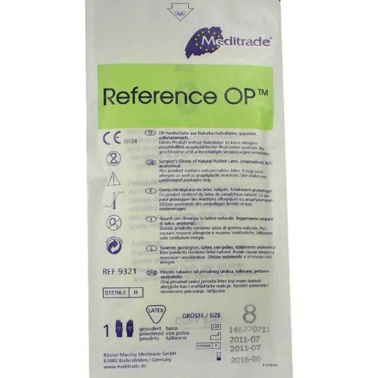 Handschuhe OP Latex Größe 8 ste, 1X2 St