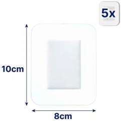 Best AQUA PROTECT XXL Wundverband steril 8x10 cm, 5 St Wundpflaster