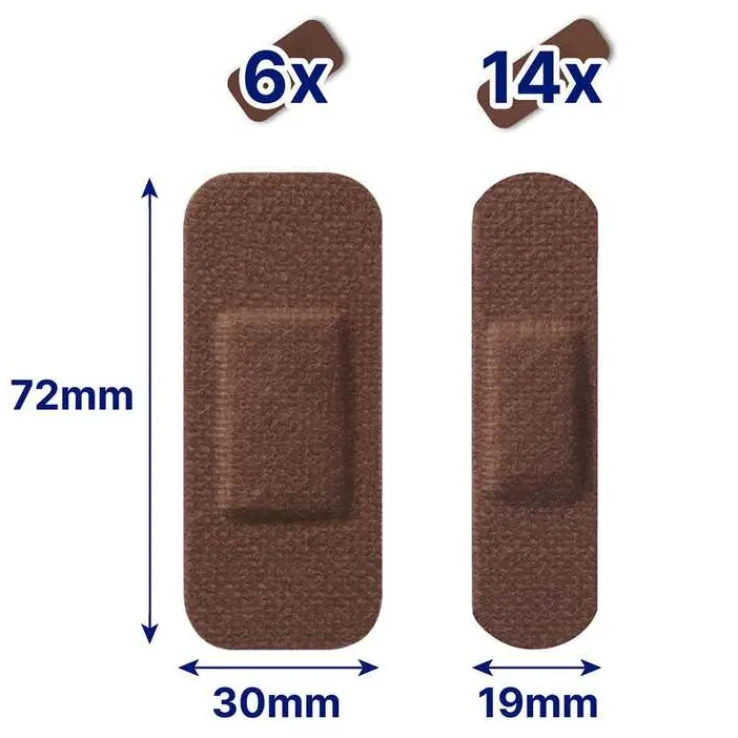 Hansaplast SENSITIVE Pflasterstrips Hautton dark, 20 St