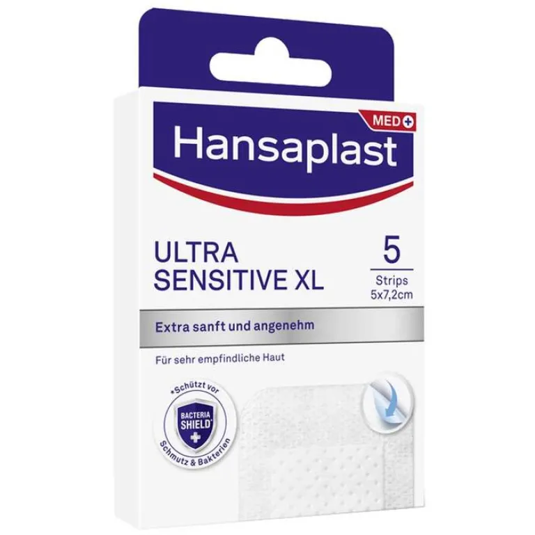 ULTRA SENSITIVE XL Wundverband 5x7,2 cm, 5 St Wundpflaster