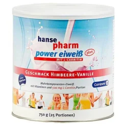 Hot Hansepharm Power Eiweiß plus Himbeere-Vanille Pulver , 750 g