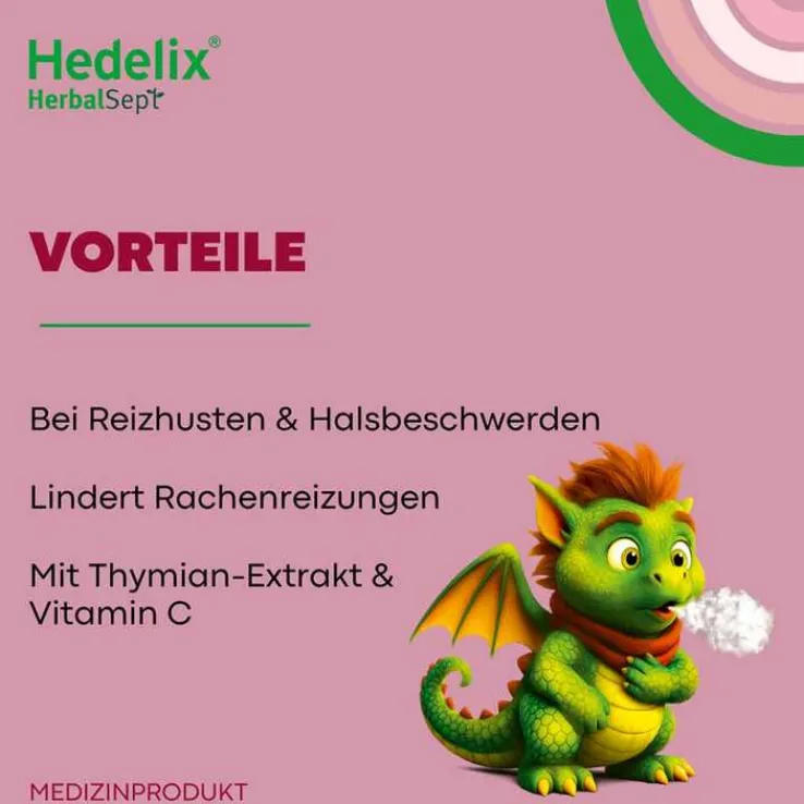 Hedelix Herbalsept Husten Lutscher Kids, 6 St