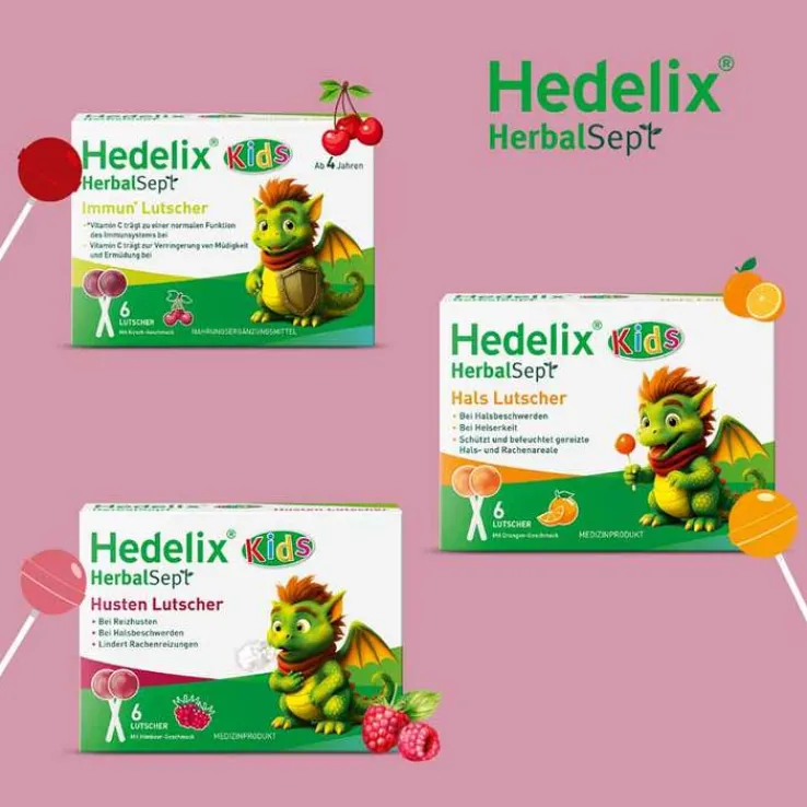Hedelix Herbalsept Husten Lutscher Kids, 6 St