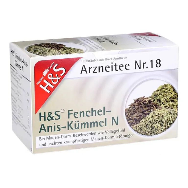 New H&S Fenchel-Anis-Kümmel N Filterbeutel, 20X2.0 g Magentee