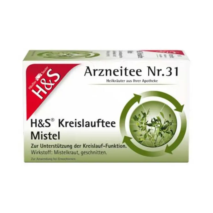 H&S Kreislauftee Mistel Filterbeutel, 20X2.0 g