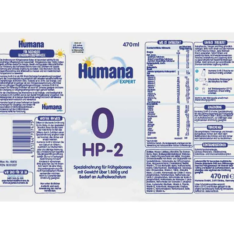 Clearance Humana 0-HP-2 Expert trinkfertig, 470 ml