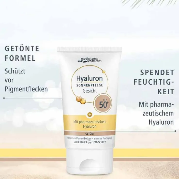 Hyaluron Sonnenpflege Gesicht LSF 50+ getönt, 50 ml