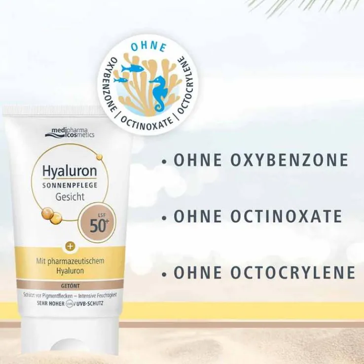 Hyaluron Sonnenpflege Gesicht LSF 50+ getönt, 50 ml