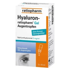 Online Hyaluron- Gel Augentropfen, 2X10 ml Augentropfen Trockene Augen|Augengel