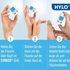 HYLO COMOD Augentropfen , 2X10 ml Augentropfen Trockene Augen