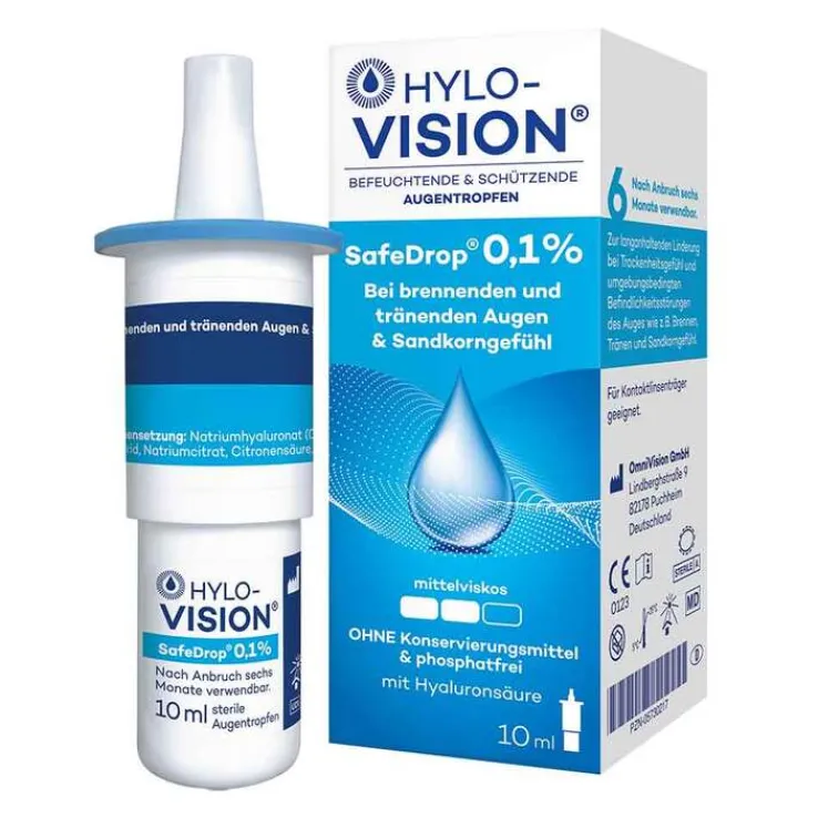 Hylo-Vision® Safedrop 0,1% Augentropfen, 10 ml
