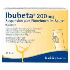 Ibubeta 200 mg Suspension zum Einnehmen im Beutel, 20 St