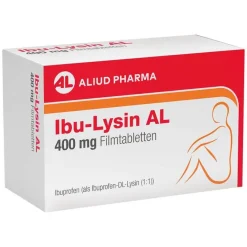 New Ibu-Lysin AL 400 mg Filmtabletten, 50 St Zahnschmerztabletten|Regelschmerzen Tabletten
