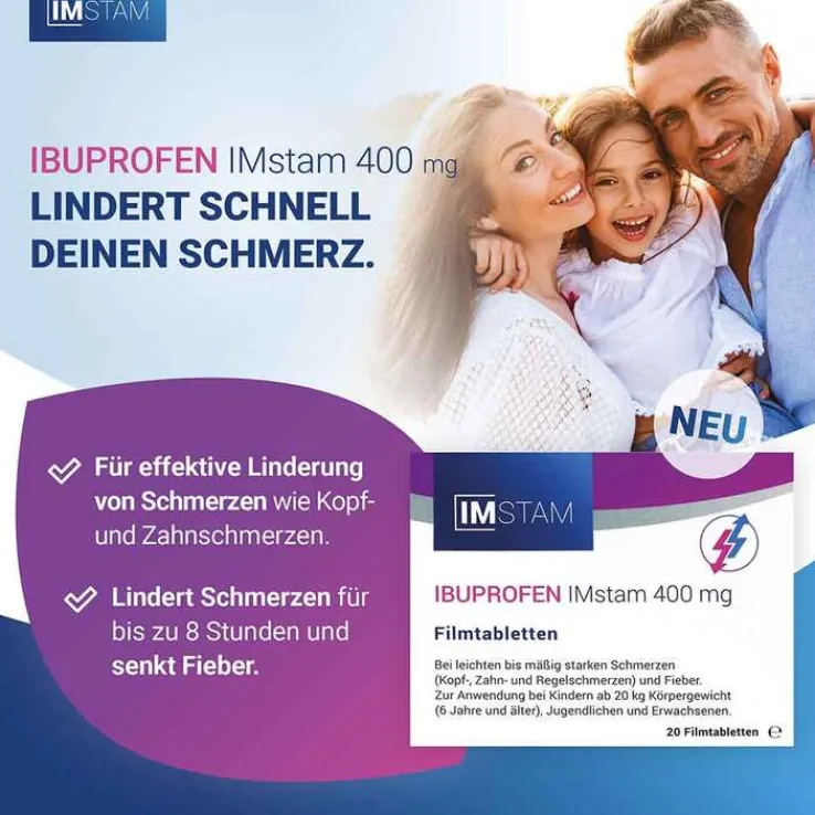 IBUPROFEN IMstam 400 mg Filmtabletten, 20 St