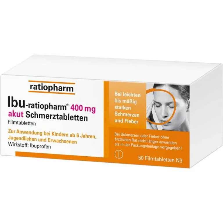 Hot IBU-® 400 mg akut Schmerztabletten, 50 St Zahnschmerztabletten|Regelschmerzen Tabletten