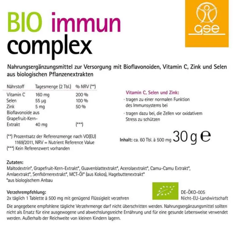 Online Immun Complex Bio Phyto Vitamins Tabletten, 60 St Immunsystem